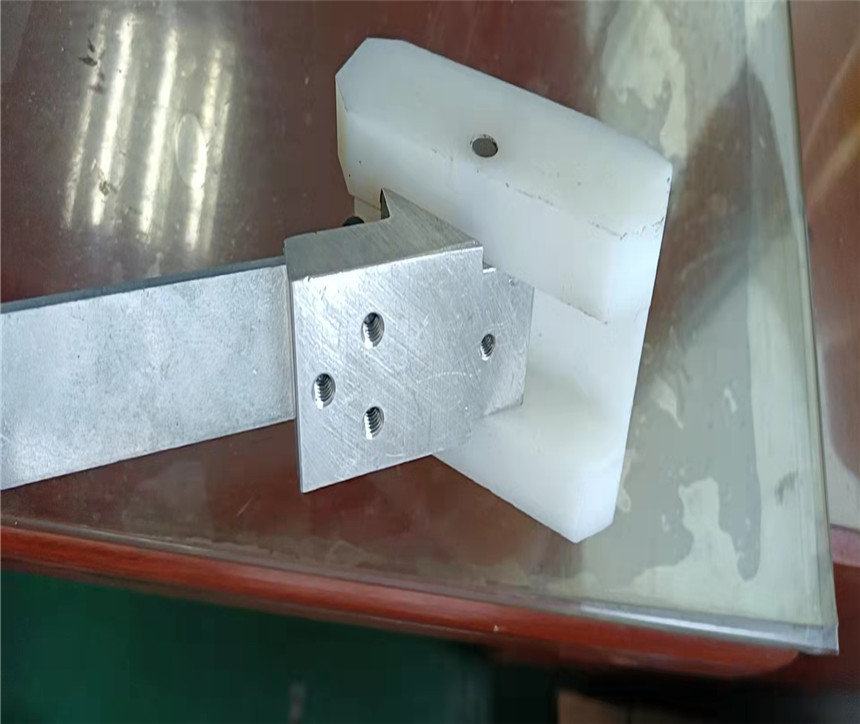Glass double edging machine component